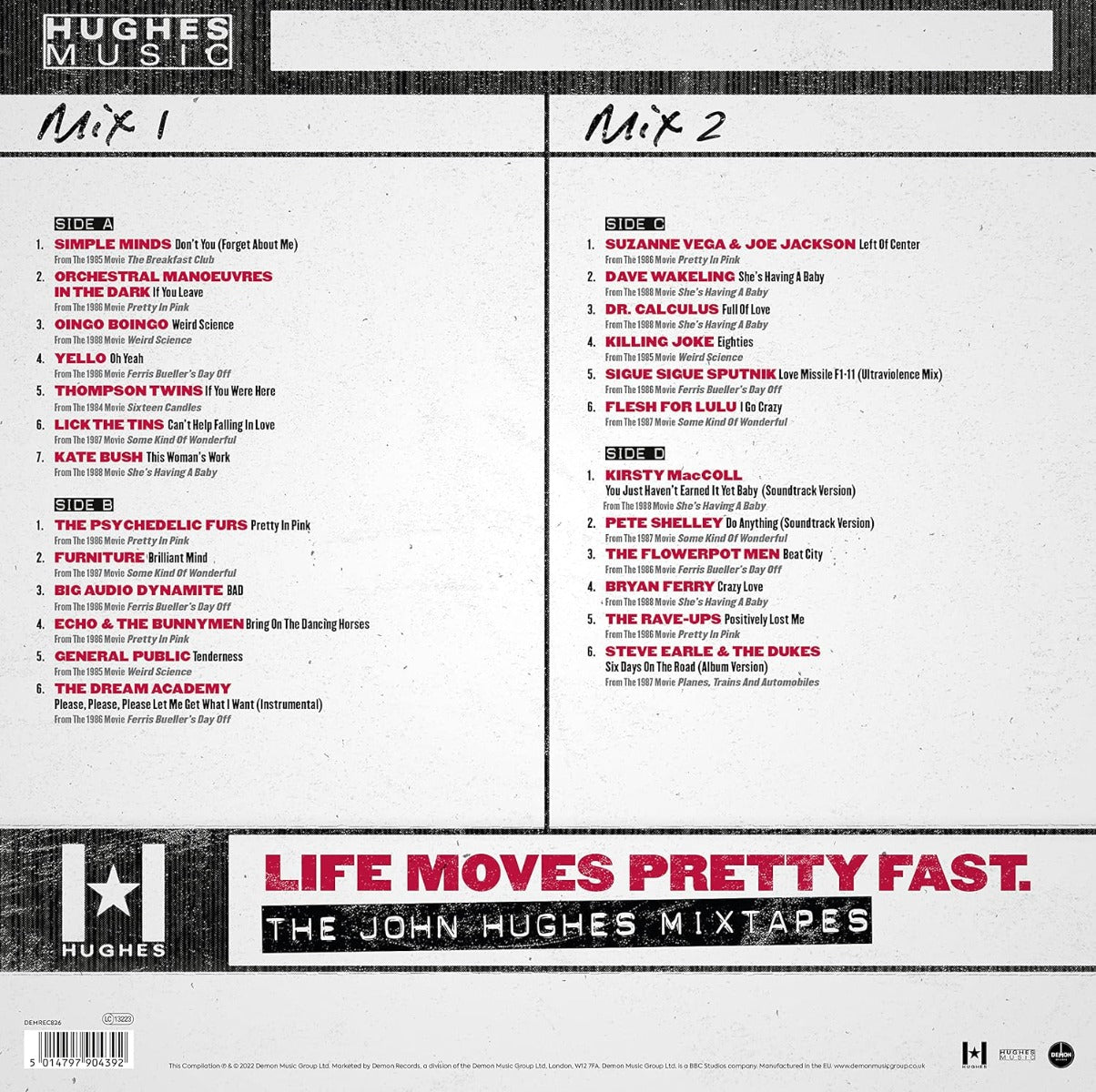 Various Artists - Life Moves Pretty Fast: The John Hughes Mixtapes (140 Gram Black Vinyl) [Import] (2 Lp's) | Vinyl