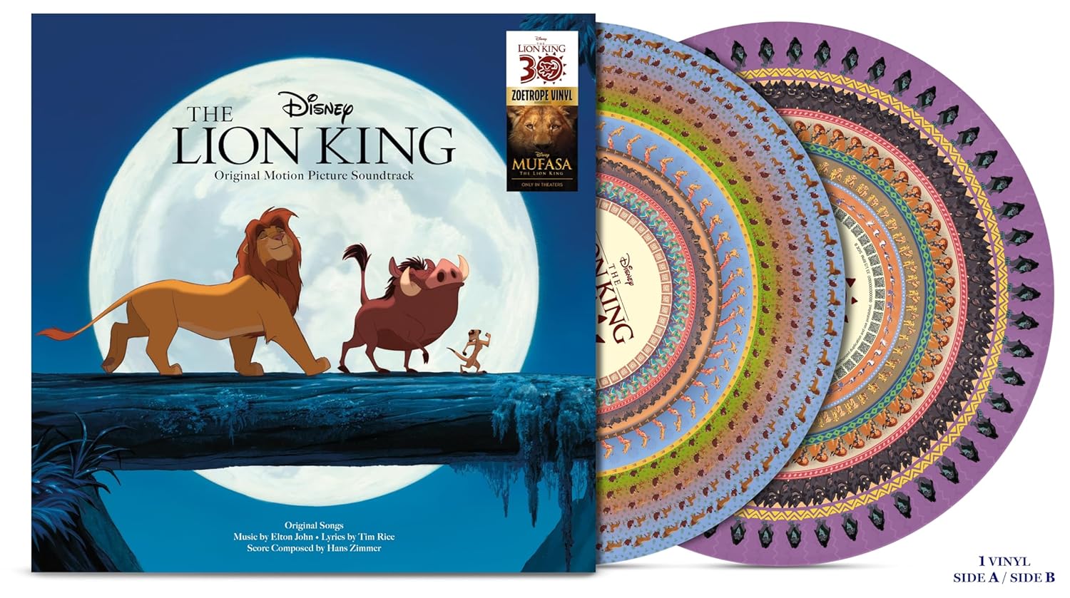 Various Artists | Lion King: 30th Anniversary (Original Soundtrack) (Limited Edition, Zoetrope Picture Disc Vinyl) [Import] | Vinyl