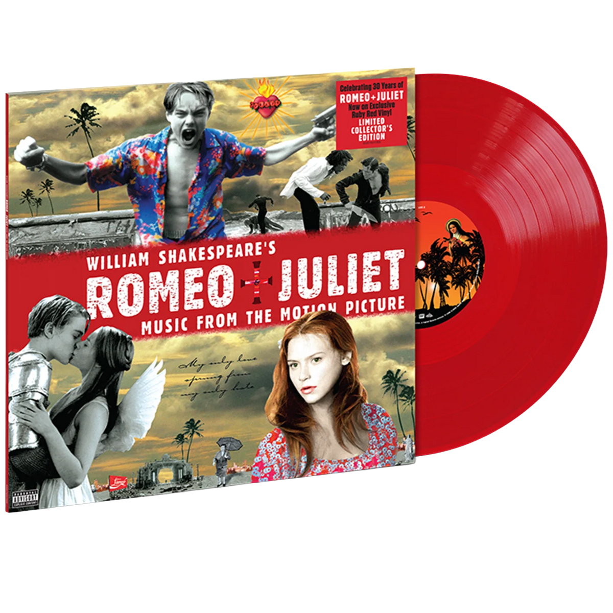 Various Artists - William Shakespeare's Romeo + Juliet (Music From the Motion Picture) [Explicit Content] (Limited Edition, Ruby Red Colored Vinyl, Collector's Edition) | Vinyl