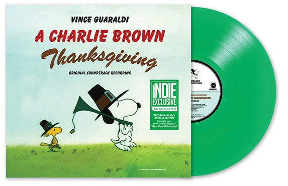 Vince Guaraldi | A Charlie Brown Thanksgiving (Indie Exclusive, Jelly Bean Green Colored Vinyl) | Vinyl
