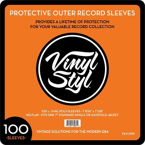 Vinyl Styl | 7 9/ 16" X 7 5/ 8" 3 Mil Protective Outer Record Sleeve 100CT | Vinyl Accessories