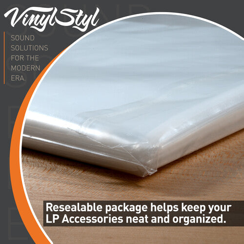 Vinyl Styl - Vinyl Styl® VS-P-014 12 Inch Vinyl Record Outer Sleeve Polyethylene - 50 Count (Clear) | Record Sleeves