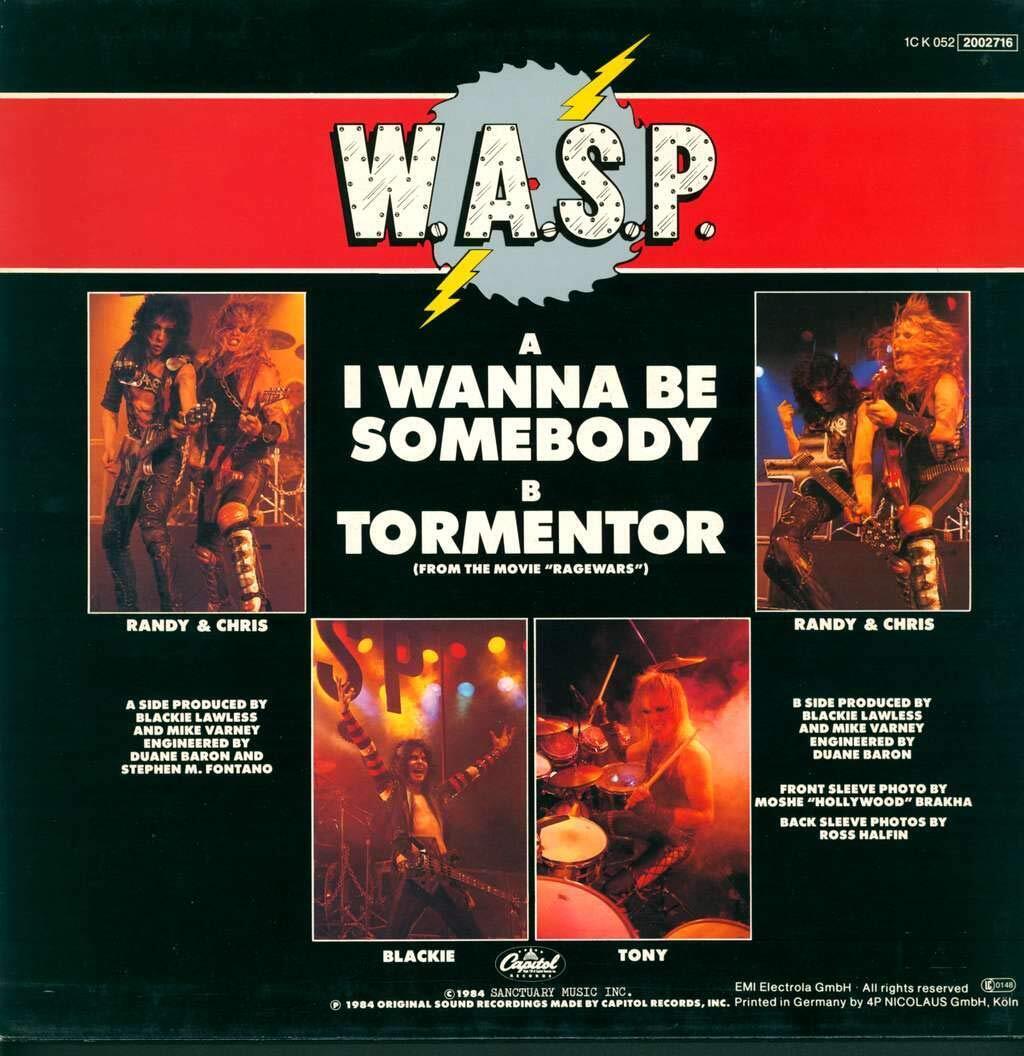 W.A.S.P. | I Wanna Be Somebody (Picture Disc Vinyl) | Vinyl - 0