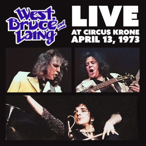 West, Bruce & Laing | Live at Circus Krone, Frankfurt, Germany - April 13, 1973 (Limited Edition, Clear Frosted Glass Colored Vinyl, Remastered, Gatefold LP Jacket) (2 Lp's) | Vinyl