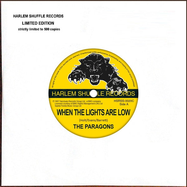 THE PARAGONS - When The Lights Are Low/I Want To Go Back | Vinyl