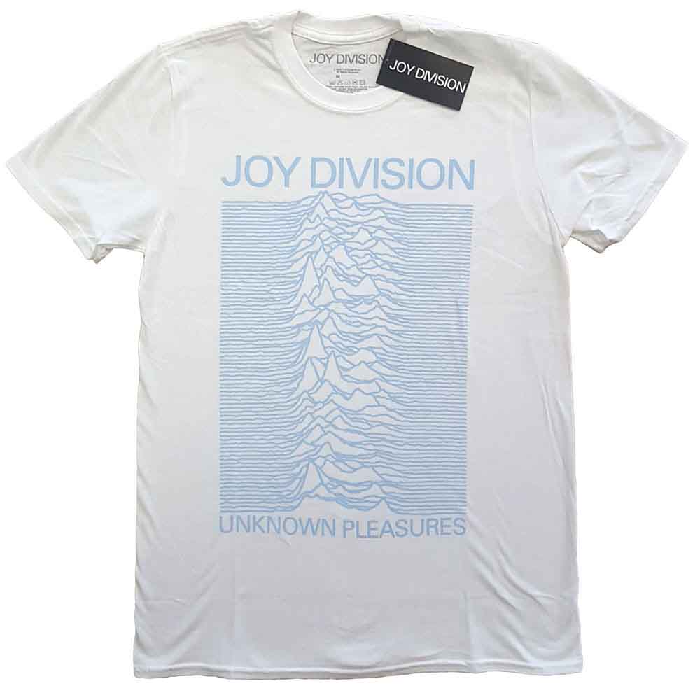 Joy Division - Unknown Pleasures Blue on White | T-Shirt White
