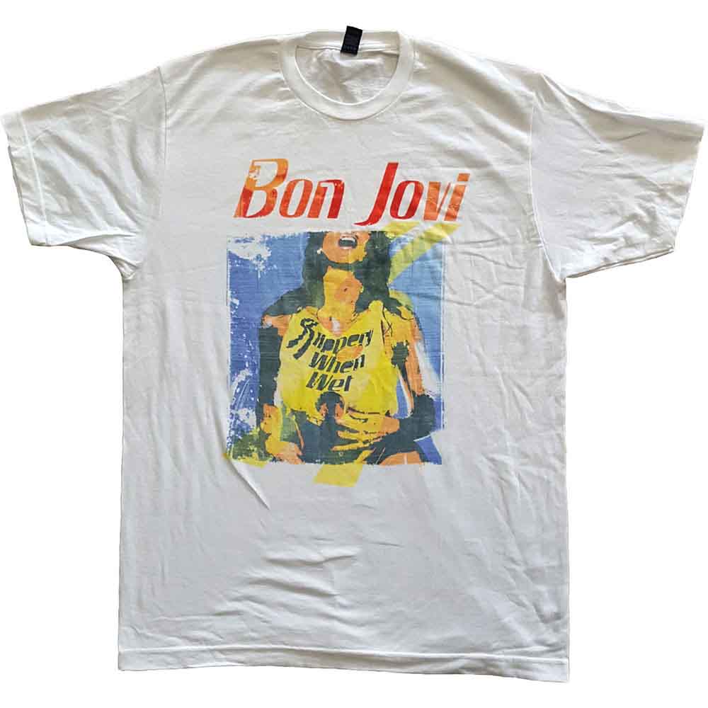 Bon Jovi - Slippery When Wet Original Cover | T-Shirt White