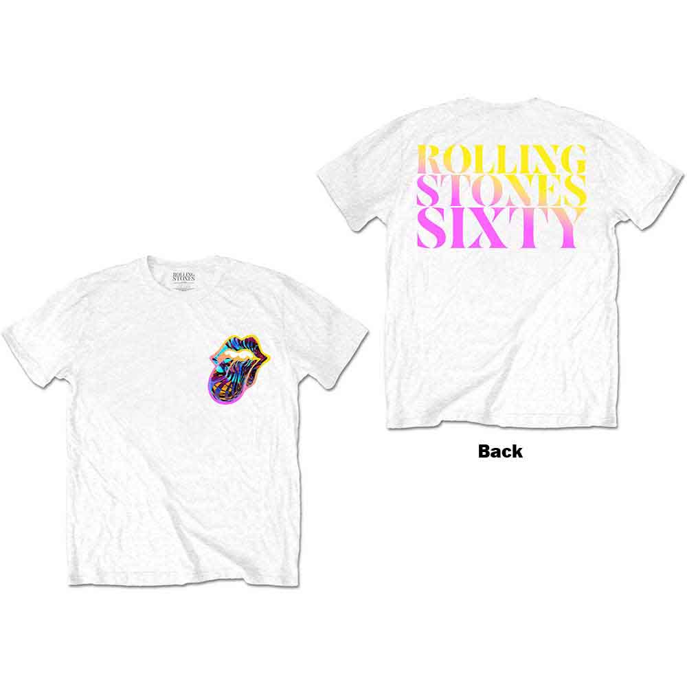 The Rolling Stones - Sixty Gradient Text | T-Shirt White