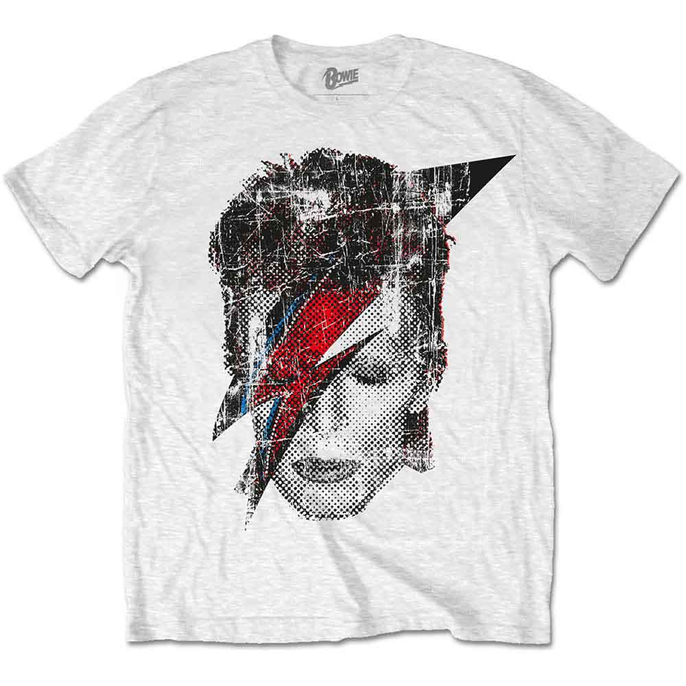 David Bowie - Halftone Flash Face | T-Shirt White
