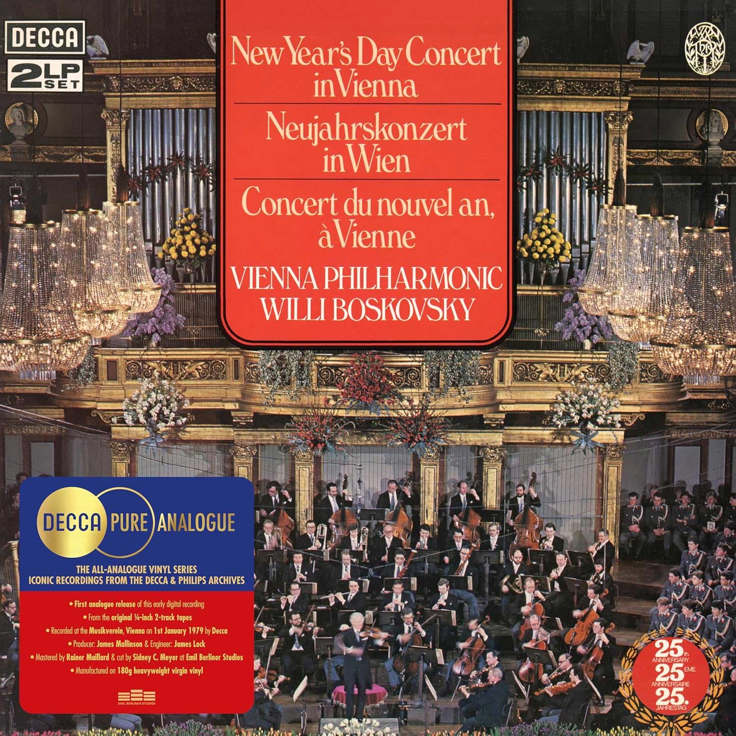 Wiener Philharmoniker/Willi Boskovsky | New Year'S Day Concert In Vienna (Decca Pure Analogue Series) [180G 2LP] | Vinyl