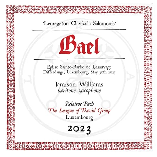 Williams, Jamison - The Lesser Key Of Solomon-Bael | CD
