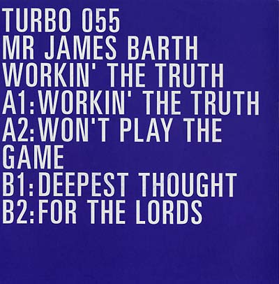 MR JAMES BARTH - Workin' The Truth | Vinyl
