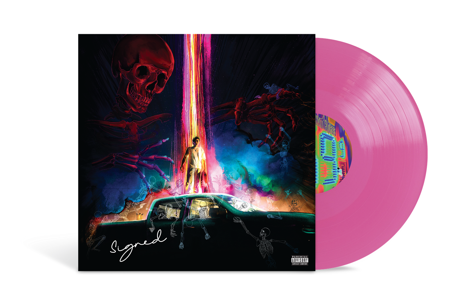 Wyatt Flores - Scared Of Heights [Neon Pink LP] [Signed] | Vinyl
