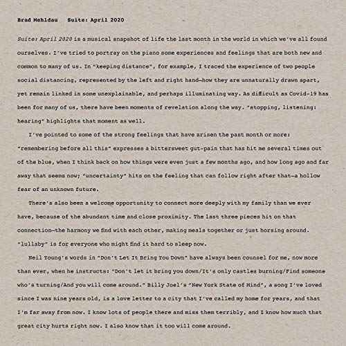 Brad Mehldau | Suite: April 2020 | Vinyl