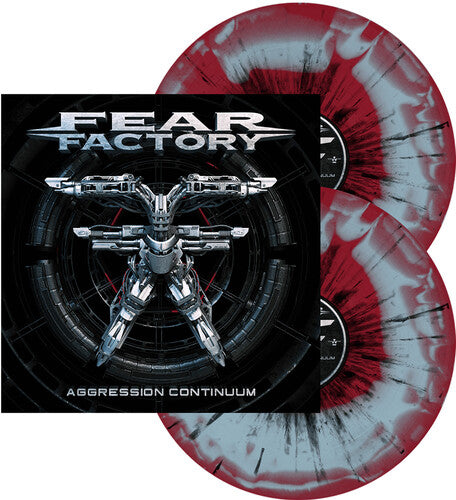 Fear Factory | Aggression Continuum (Red & Blue Swirl w/ Black Splatter) (Colored Vinyl, Red, Blue, Black, Limited Edition) | Vinyl