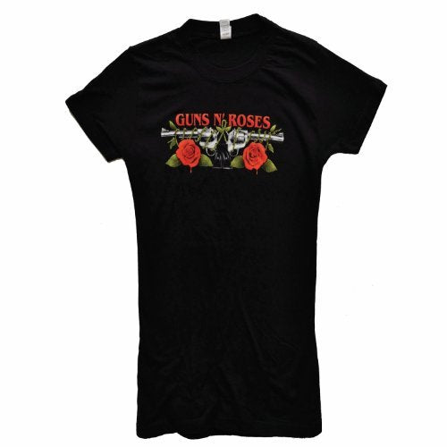 Guns N Roses | Juniors Guns N' Roses: Roses And Pistols T-Shirt,Black,X-Large | Apparel