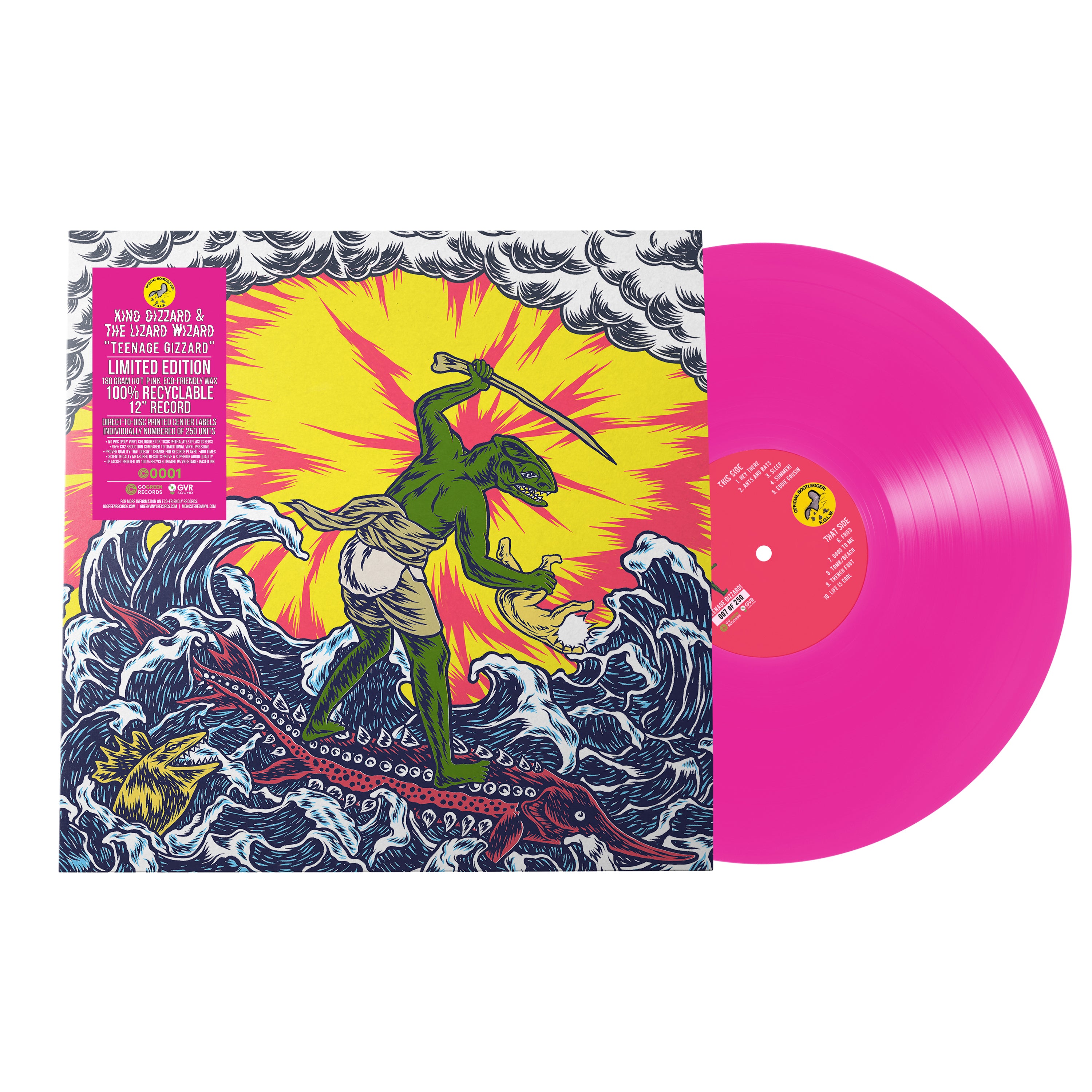 King Gizzard & The Lizard Wizard | Teenage Gizzard (Monostereo Exclusive | 180 Gram Eco-Friendly Hot Pink / 100% Recyclable) | Vinyl