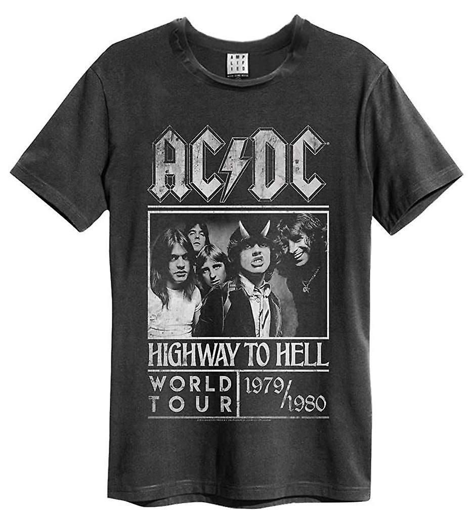 AC/DC | Highway To Hell Poster Vintage T-Shirt (Charcoal) |