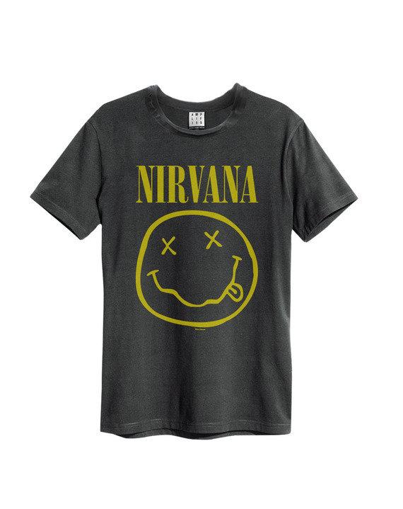 Nirvana | Smiley Vintage T-Shirt (Charcoal) |