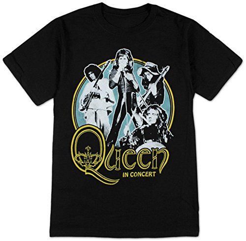 Queen | Men'S Queen In Concert T-Shirt, Black, Large | Apparel