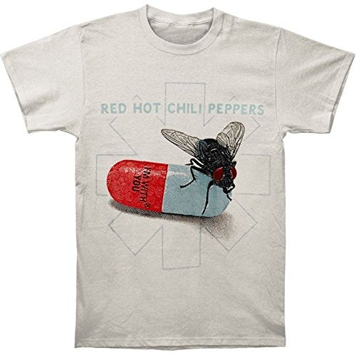 Red Hot Chili Peppers | Men'S Red Hot Chili Peppers Fly Prints T-Shirt, Grey, Medium | Apparel