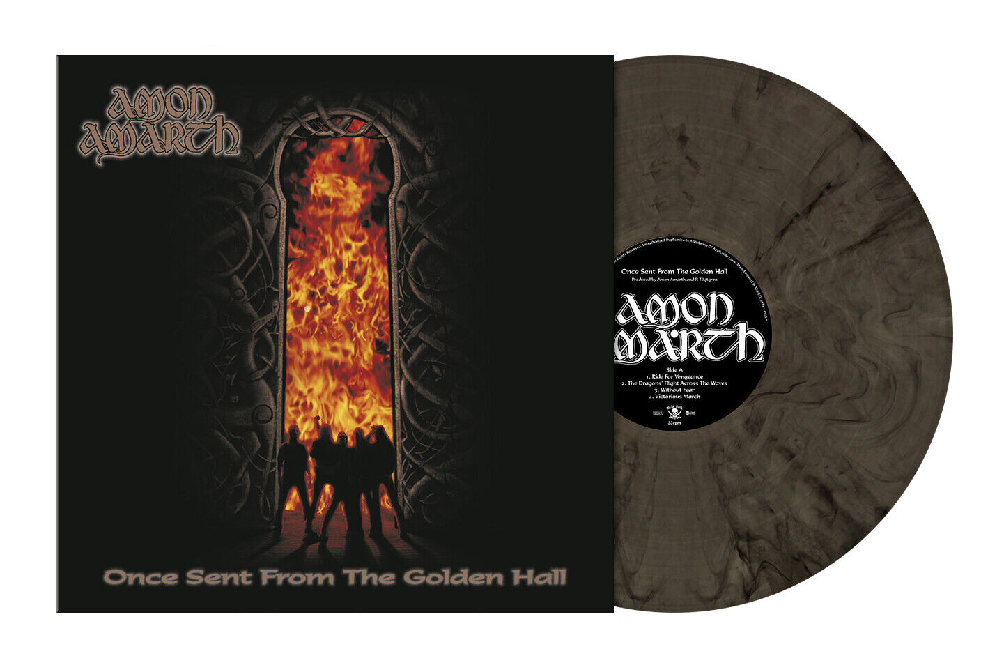 Amon Amarth | Once Sent from Golden Hall (Limited Edition, Smoke Grey Marble) [Import] | Vinyl - 0