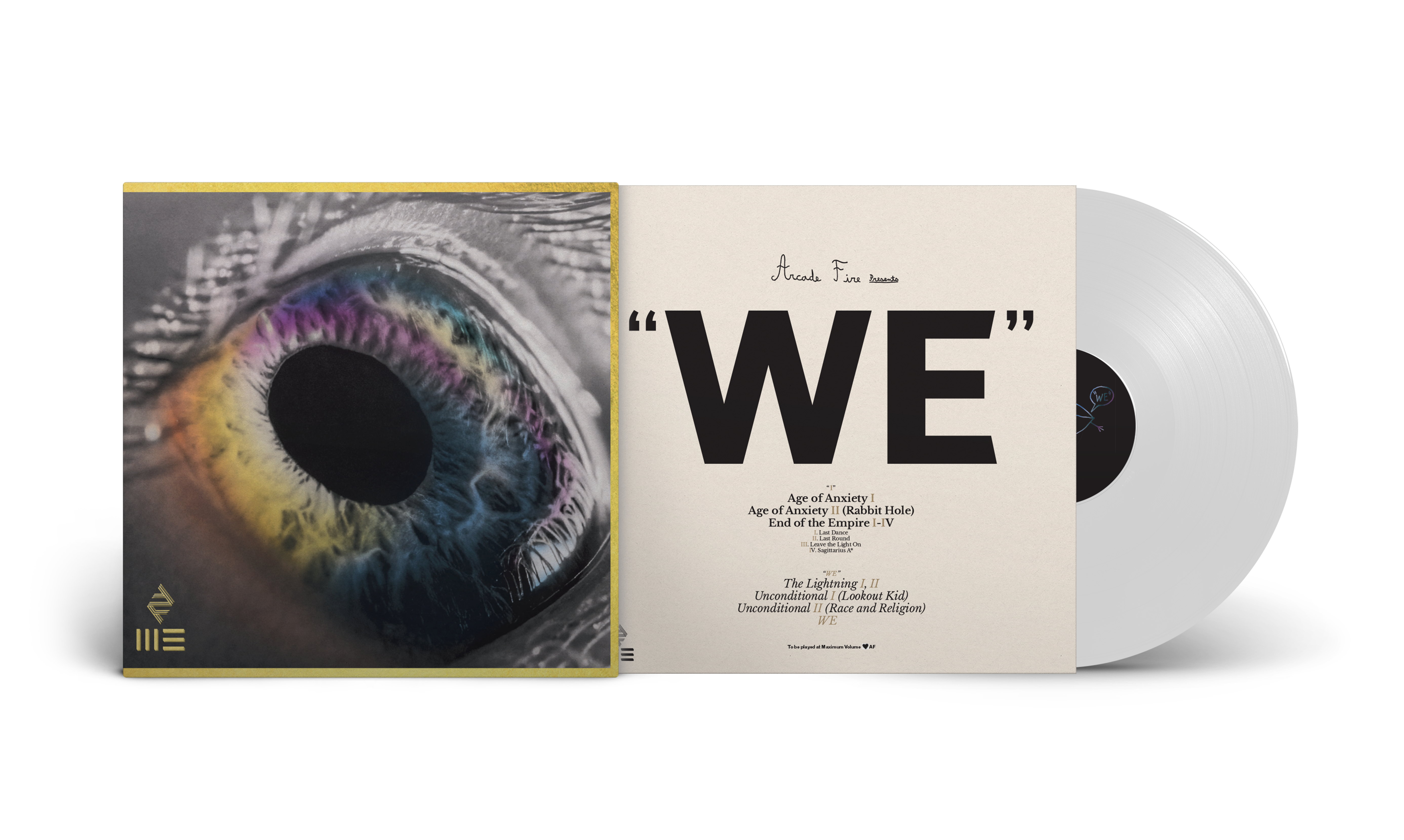 Arcade Fire | WE (Colored Vinyl, White, 180 Gram Vinyl, Gatefold LP Jacket, Poster) | Vinyl