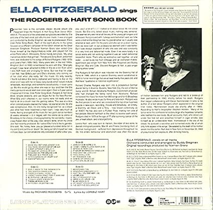 Ella Fitzgerald | Ella Fitzgerald Sings The Rodgers & Hart Song Book (Gatefold LP Jacket, Limited Edition, 180 Gram Vinyl) [Import] (2 Lp's) | Vinyl - 0