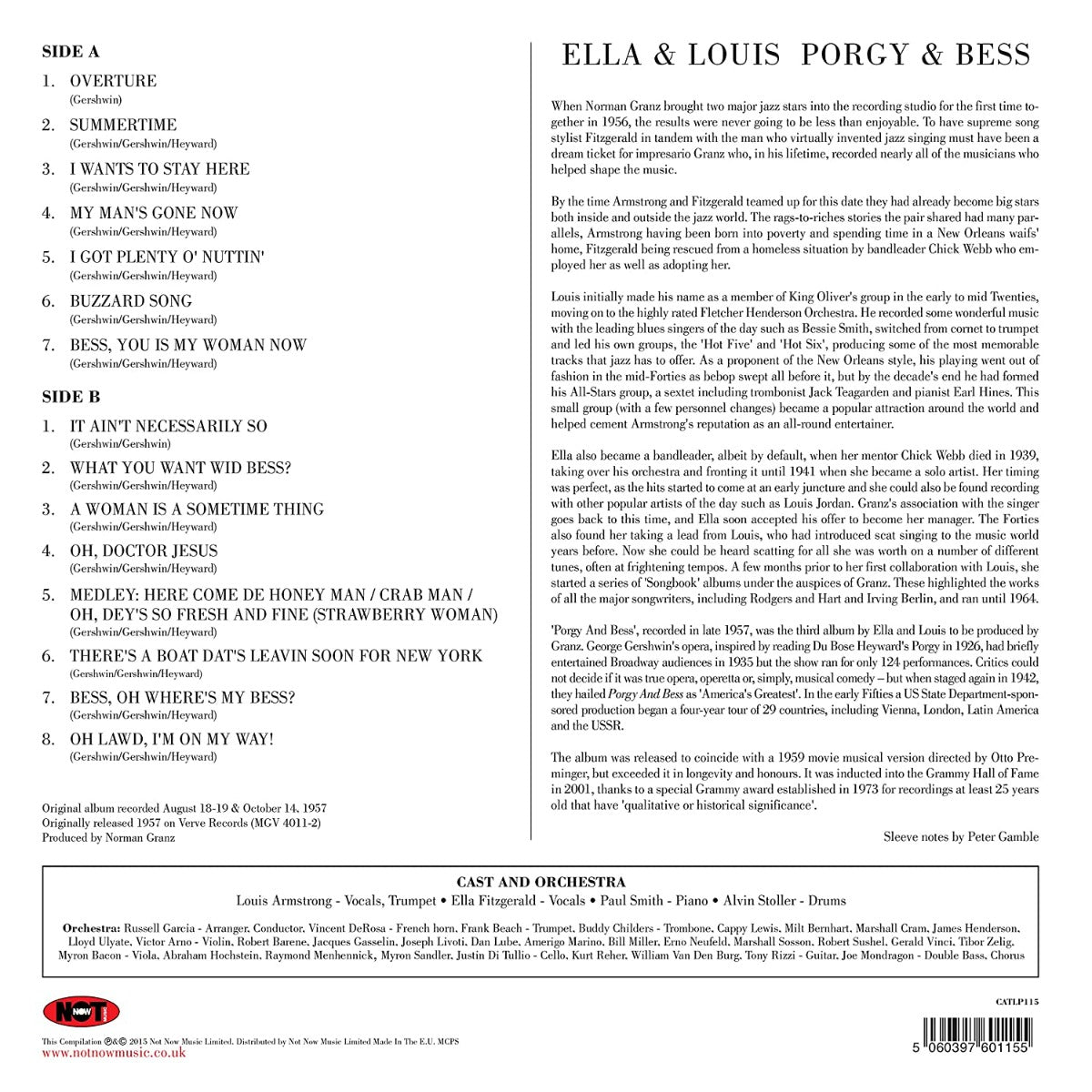 Ella Fitzgerald & Louis Armstrong | Porgy & Bess [Import] | Vinyl