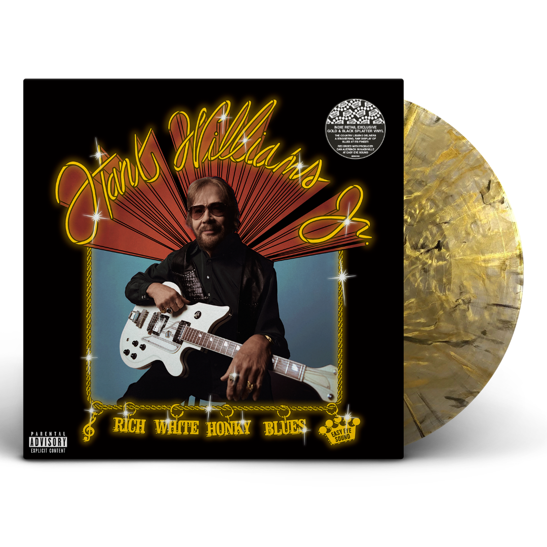 Hank Williams Jr. | Rich White Honky Blues [Explicit Content] (Colored Vinyl, Gold & Black Splatter, Indie Exclusive) | Vinyl