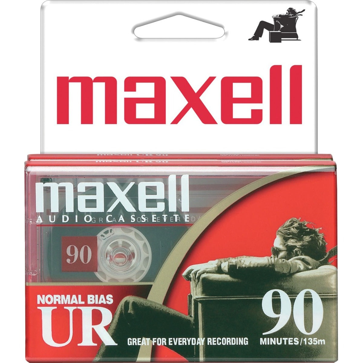 Maxell | Maxell 108527 UR-90 2PK Normal Bias Audio Cassettes 90 Minute With Cases 2 Pack | Cassette