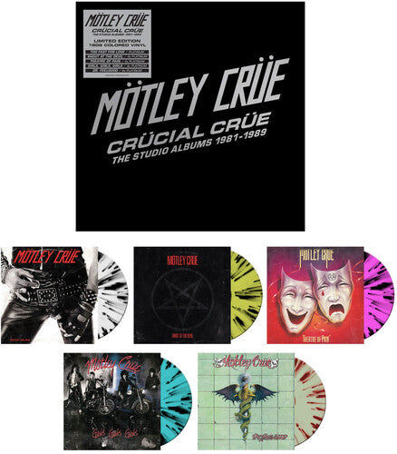 Mötley Crüe | Crucial Crue: The Studio Albums 1981-1989 (Limited Edition, Boxed Set, Colored Vinyl) (5 Lp's) | Vinyl - 0
