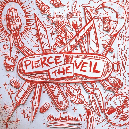 Pierce the Veil | Misadventures (Indie Exclusive, Limited Edition, Colored Vinyl, Red, Silver) | Vinyl
