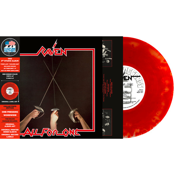Raven | All For One (Colored Vinyl, Red & Black Smoke) | Vinyl