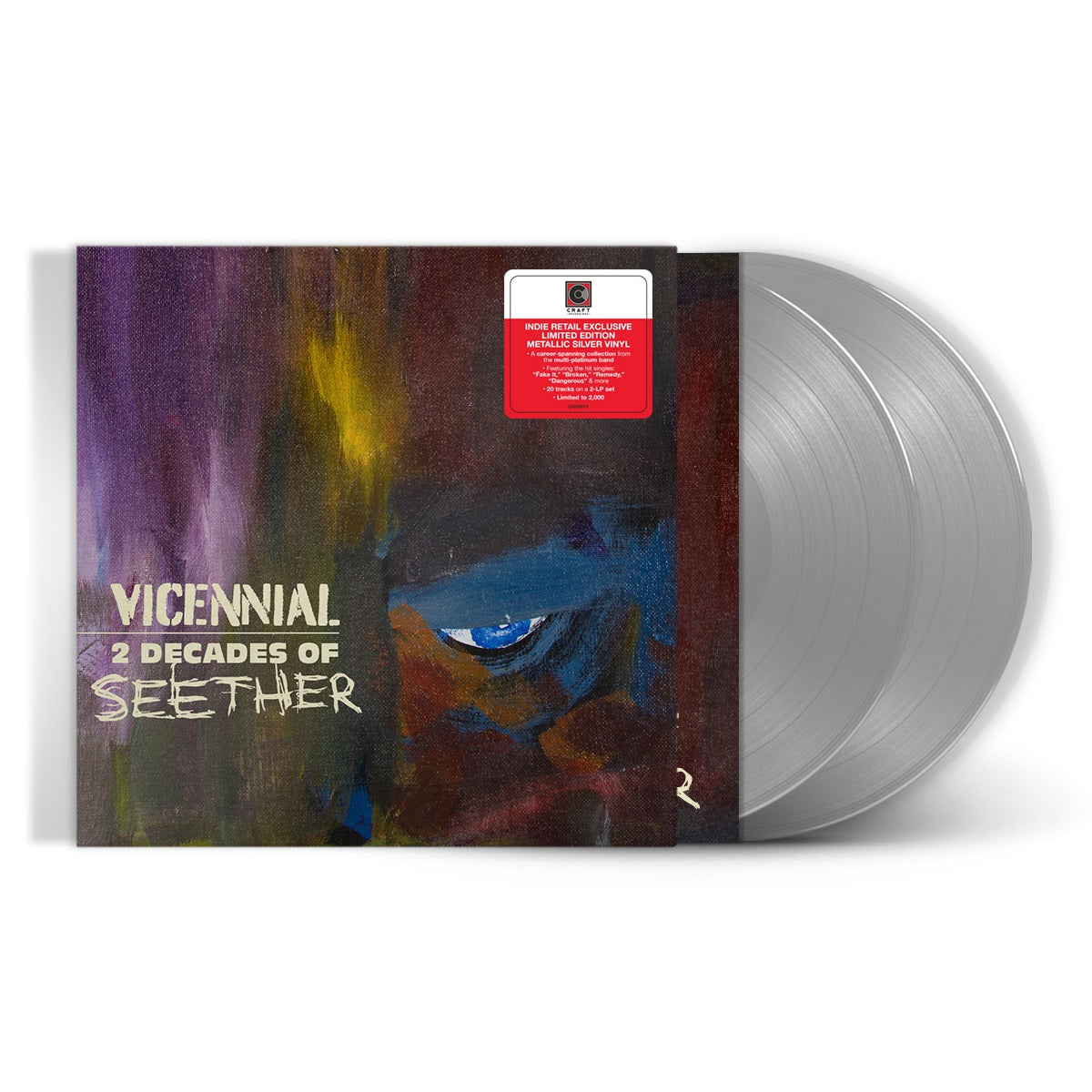 Seether | Vicennial - 2 Decades Of Seether (Limited Edition, Gatefold LP Jacket, Colored Vinyl, Indie Exclusive, Smoke) (2 Lp's) | Vinyl