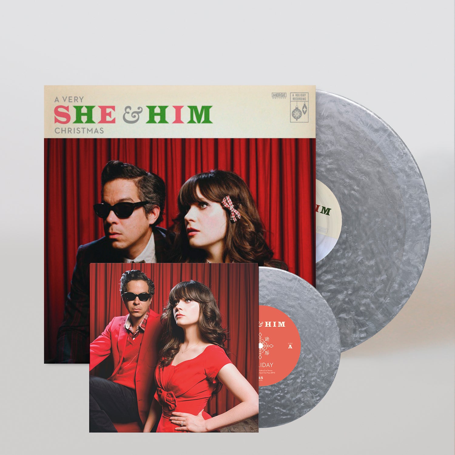 She & Him | A Very She & Him Christmas (10th Anniv Deluxe Ed) (With Bonus 7" Silver vinyl Download Card) | Vinyl