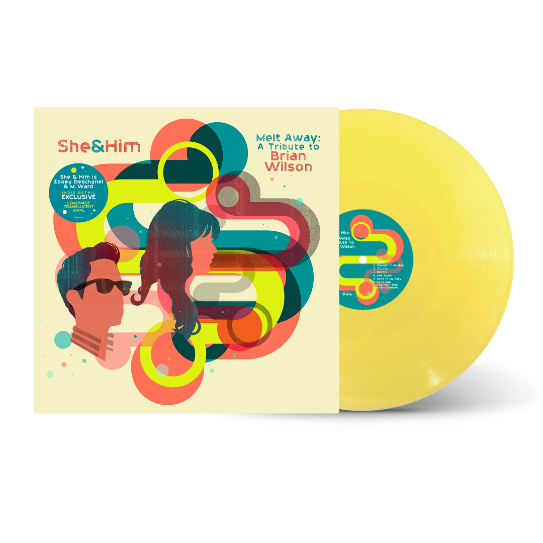 She & Him | Melt Away: A Tribute To Brian Wilson (Limited Edition, Translucent Lemonade Colored Vinyl, Indie Exclusive) | Vinyl