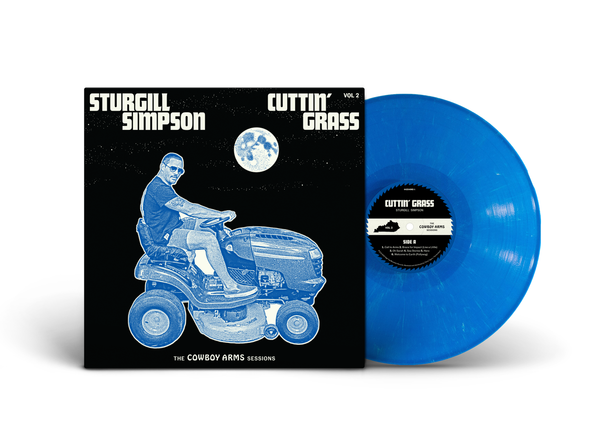 Sturgill Simpson | Cuttin' Grass Vol. 2 (Cowboy Arms Sessions) | Indie Exclusive | Blue w/White Swirl Vinyl) | Vinyl