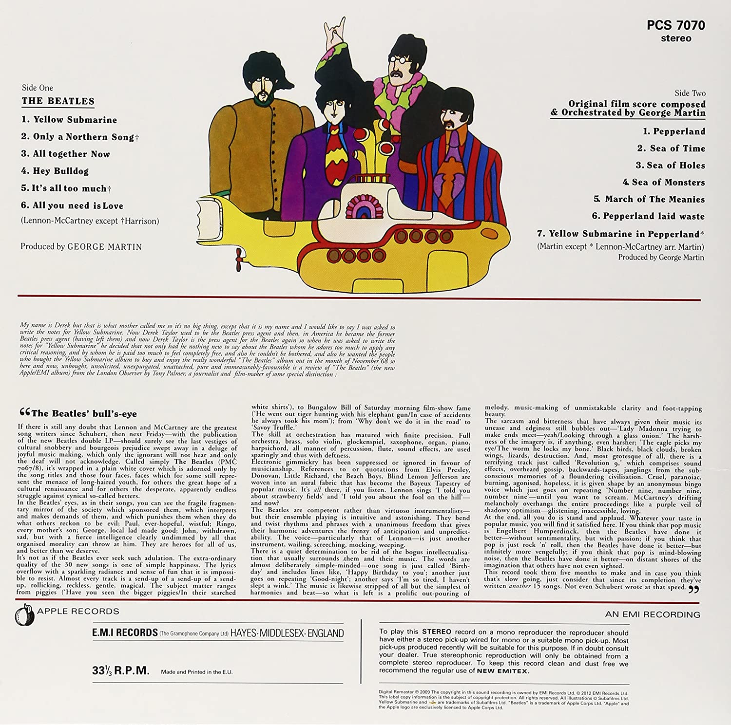 The Beatles | Yellow Submarine (180 Gram Vinyl, Remastered, Reissue) | Vinyl
