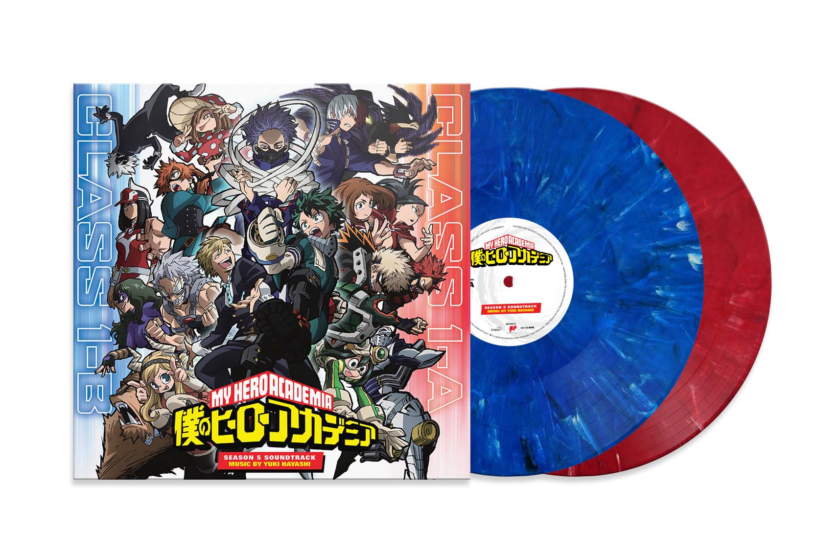 Yuki Hayashi | My Hero Academia: Season 5 (Original Series Soundtrack) (Colored Vinyl, Blue, Red, 150 Gram Vinyl) (2 Lp's) | Vinyl